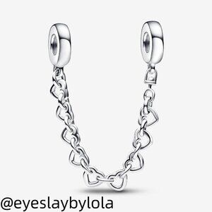Pandora Linked Hearts Safety Chain